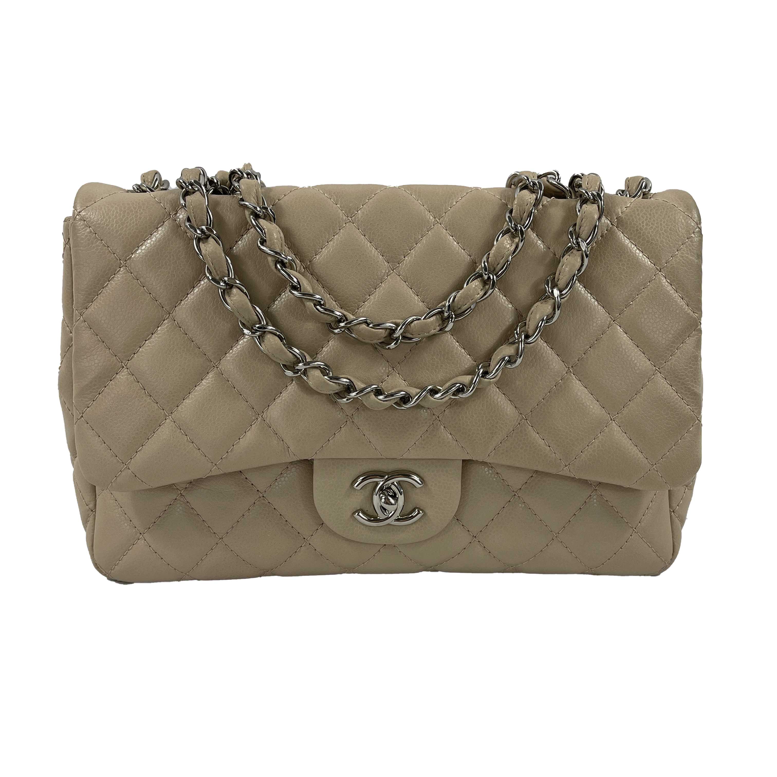 【ヴィンテージ】Rank:S☆Chanel Beige Classic Flap Jumbo 30CM s-l1200.jpg